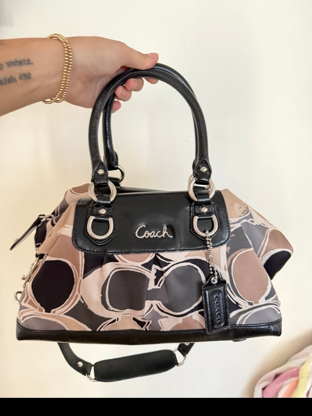 Coach Scarf Print Signature Top-Handle Satchel
